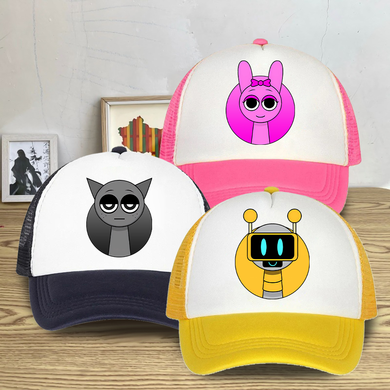Trucker Hat Cap - Sprunki Summer Mesh Baseball Cap Boys