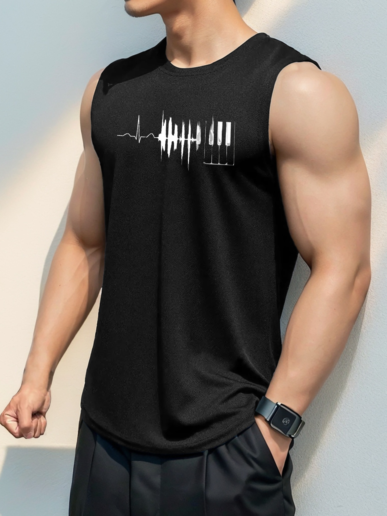 Mens Fashion Vest - SEASONMARK 2026 Summer New Men's Ekg