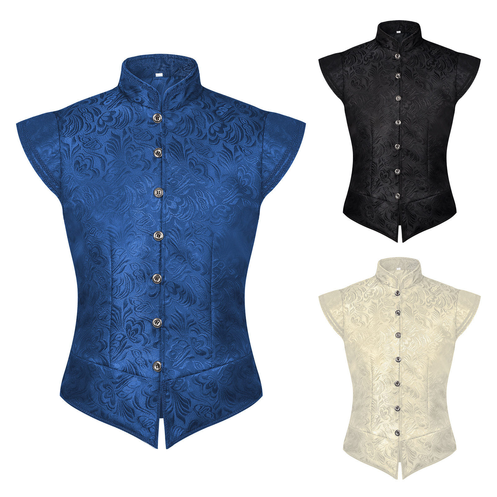 Mens Fashion Vest - Men Vintage Victorian Suit Vest Sleeveless