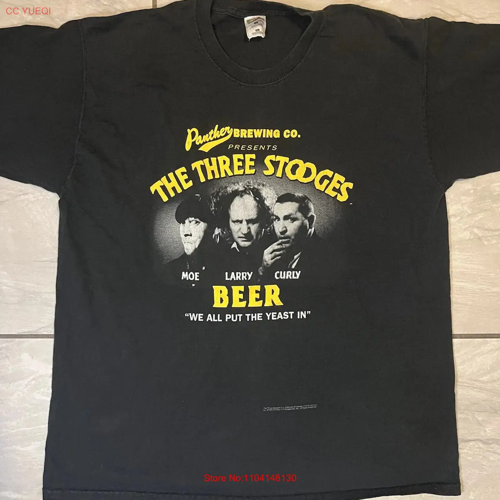 Xl Men'S Fashion - Vtg The Three Stooges Panther Brewing