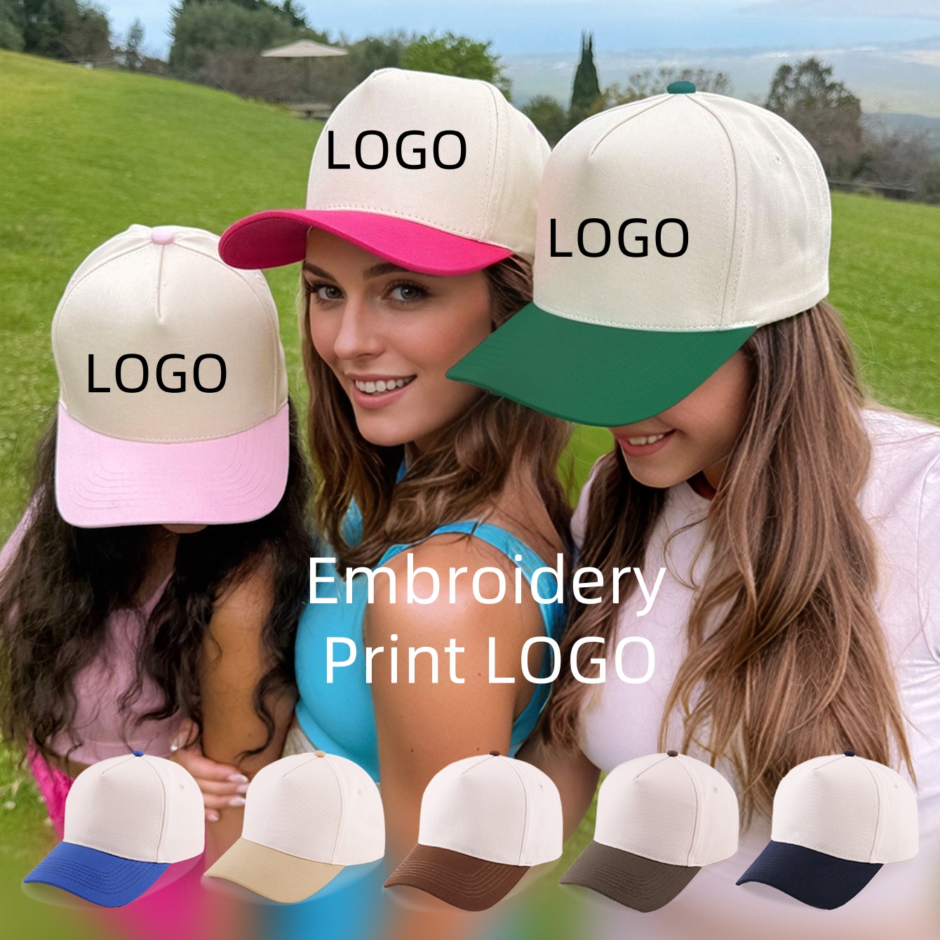 Trucker Hat Cap - 5Panel Unisex Custom Embroidery Trucker Hat