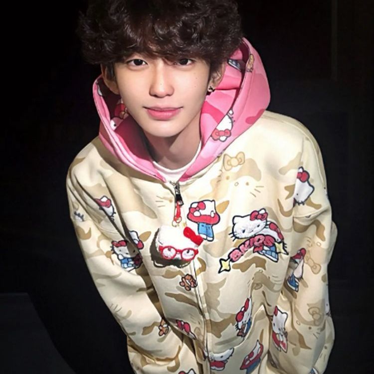 Jacket Mens Fashion - Ins New Hello Kitty Bapes Camouflage