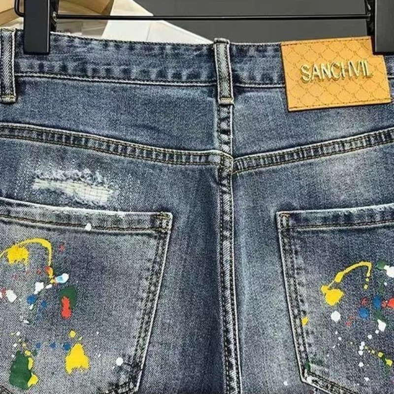 Men's Short Jeans Pants Graffi - Xl Men'S Fashion incelemesi ve fiyatı