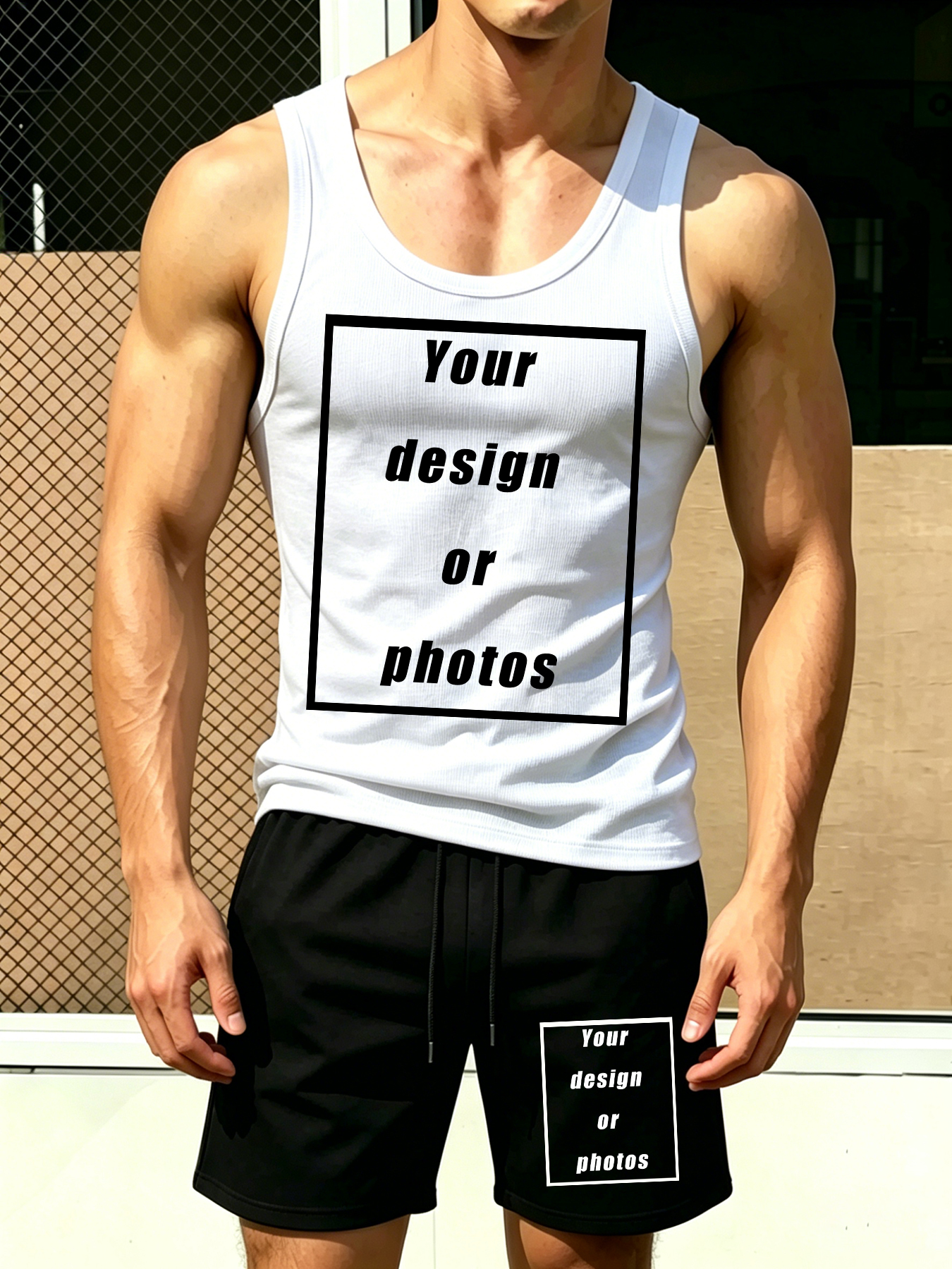 Men's Sports Tank Top Set Shor - Mens Fashion Vest incelemesi ve fiyatı