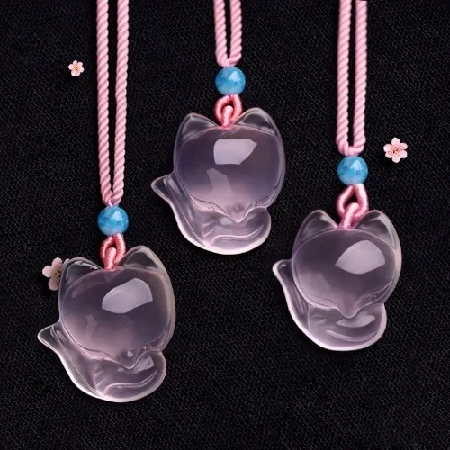 1PC Natural Pink Chalcedony ag - Mens Fashion Mullet incelemesi ve fiyatı