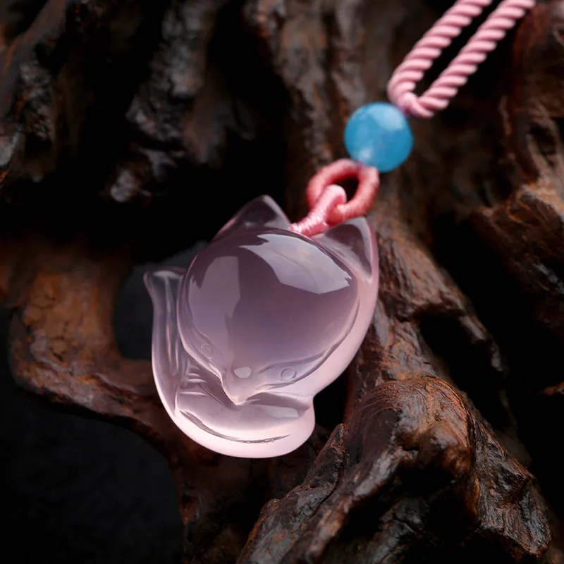 1PC Natural Pink Chalcedony ag - Mens Fashion Mullet incelemesi ve fiyatı