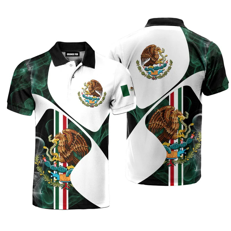 3D Print Mexico Flag Polo Shir - Mens Fashion Mexico incelemesi ve fiyatı