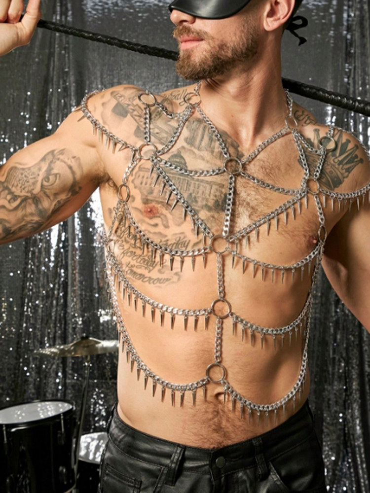 Tassels Chain Body Shoulder Se - Fashion Harness Men incelemesi ve fiyatı