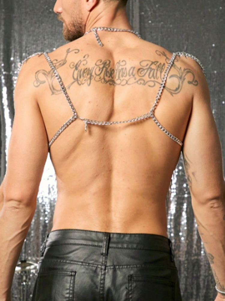 Tassels Chain Body Shoulder Se - Fashion Harness Men incelemesi ve fiyatı