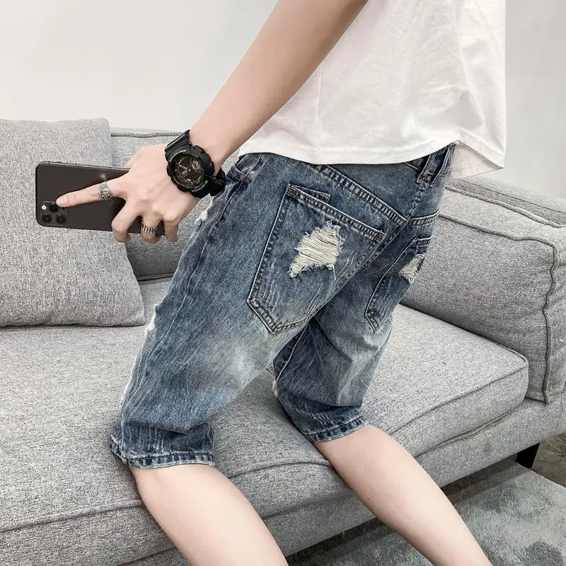 Half Ripped Baggy Loose Straig - Xl Men'S Fashion incelemesi ve fiyatı