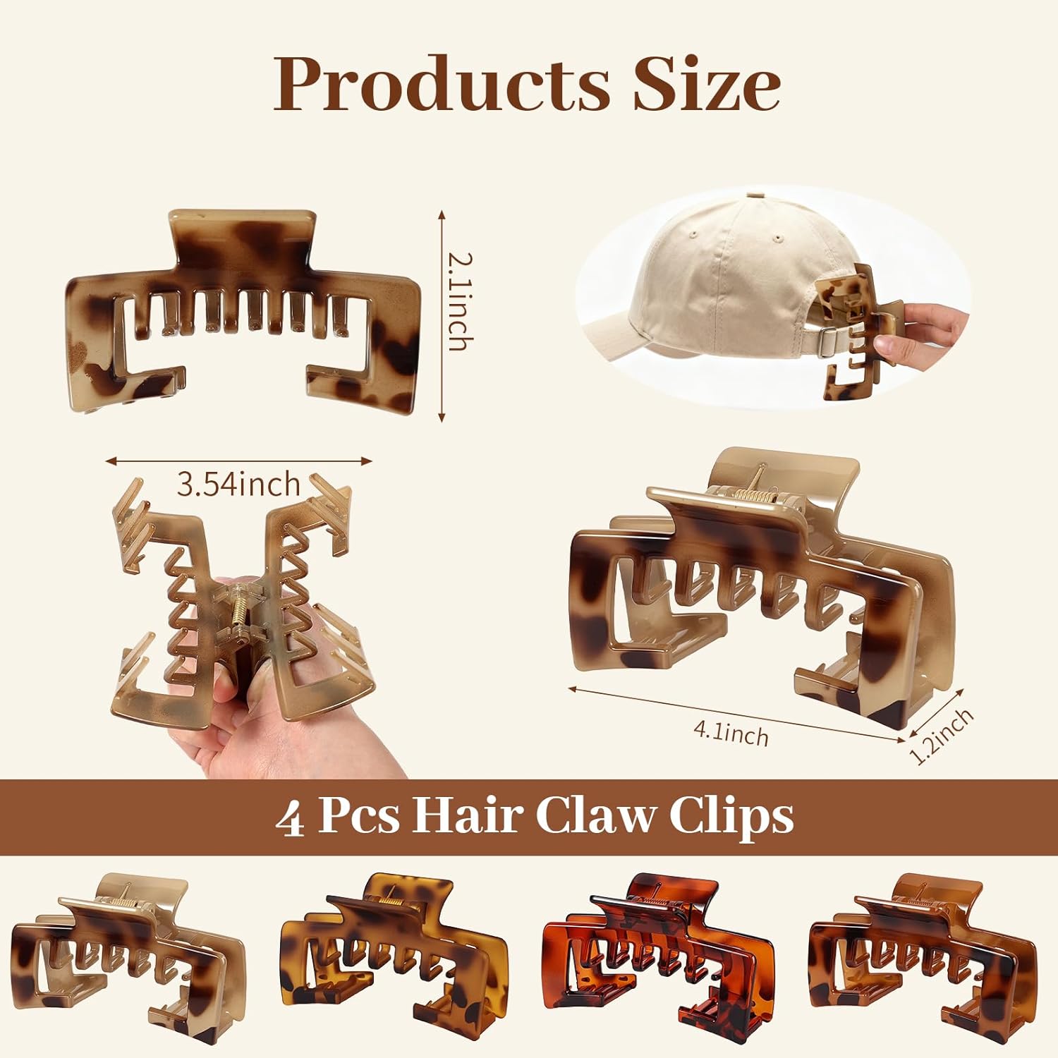 1 PC Large Hair Clips for Base - Trucker Hat Cap incelemesi ve fiyatı