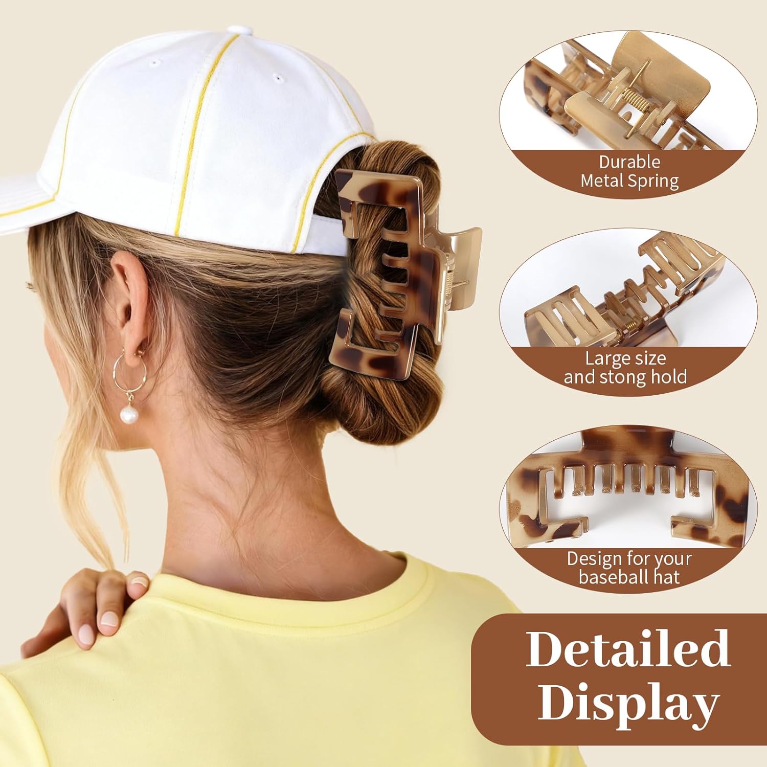 1 PC Large Hair Clips for Base - Trucker Hat Cap incelemesi ve fiyatı