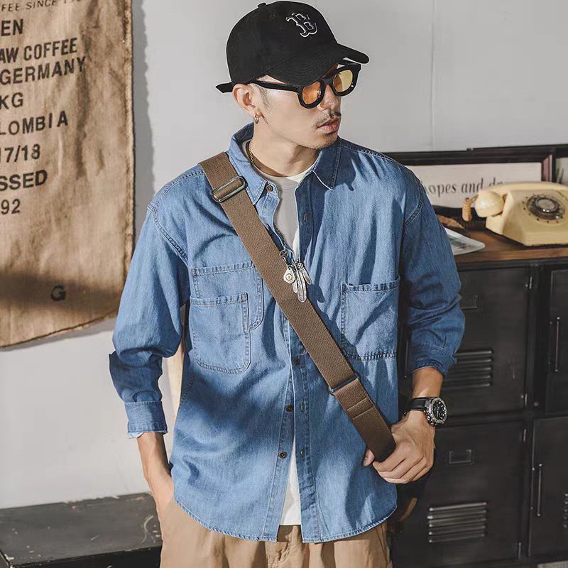 Mens American Retro Denim Jack - Jacket Mens Fashion incelemesi ve fiyatı