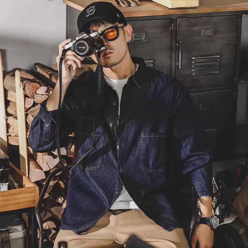 Mens American Retro Denim Jack - Jacket Mens Fashion incelemesi ve fiyatı