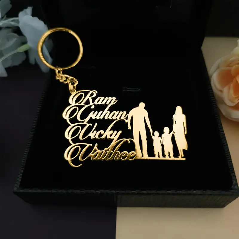 Custom Family Number Name Keyc - Men'S Fashion Gold Chain incelemesi ve fiyatı