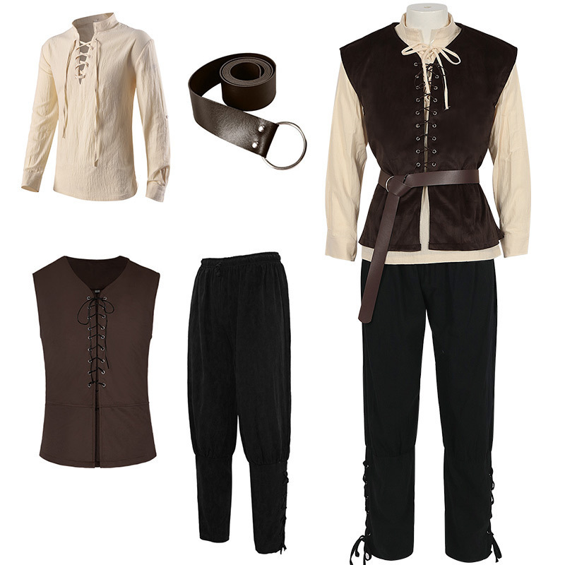 4 Pcs Men's Halloween Renaissa - Mens Fashion Vest incelemesi ve fiyatı