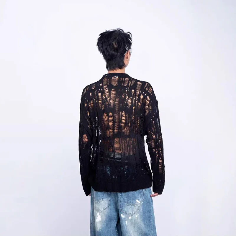 Vintage Ripped Hollow Out Mesh - Mens Fashion Mullet incelemesi ve fiyatı