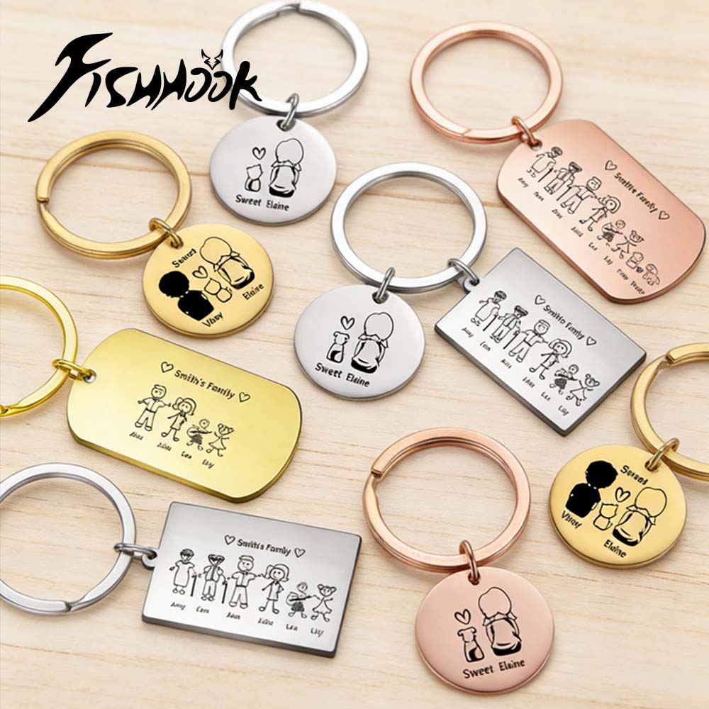 Family Personalized Keychain C - Men'S Fashion Gold Chain incelemesi ve fiyatı