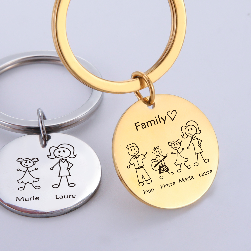 Family Personalized Keychain C - Men'S Fashion Gold Chain incelemesi ve fiyatı