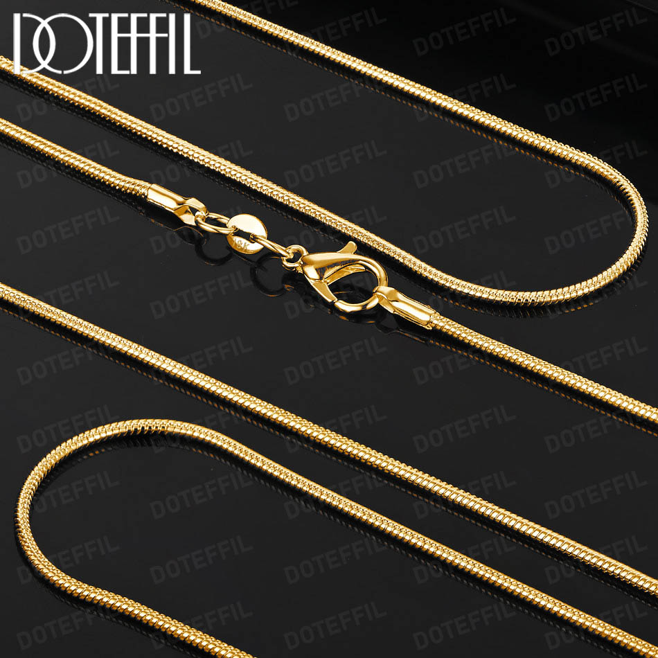 DOTEFFIL 2MM Snake Chain 18K G - Men'S Fashion Gold Chain incelemesi ve fiyatı