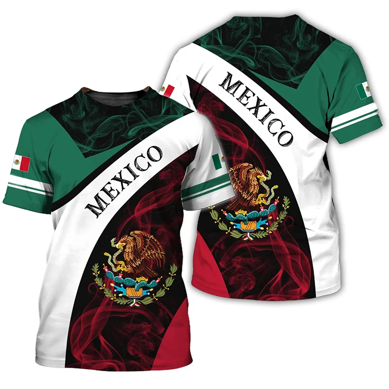 3D Printed Mexico Flag T-Shirt - Mens Fashion Mexico incelemesi ve fiyatı