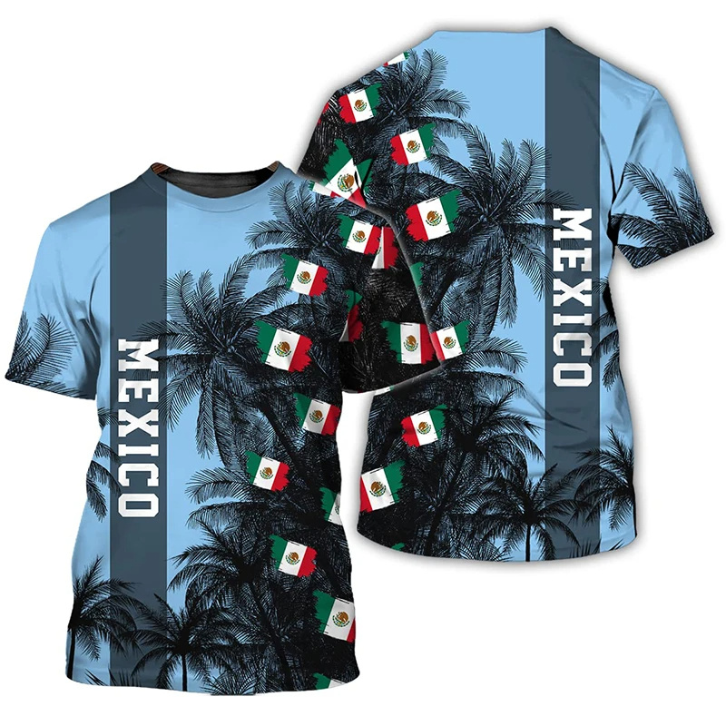 3D Printed Mexico Flag T-Shirt - Mens Fashion Mexico incelemesi ve fiyatı