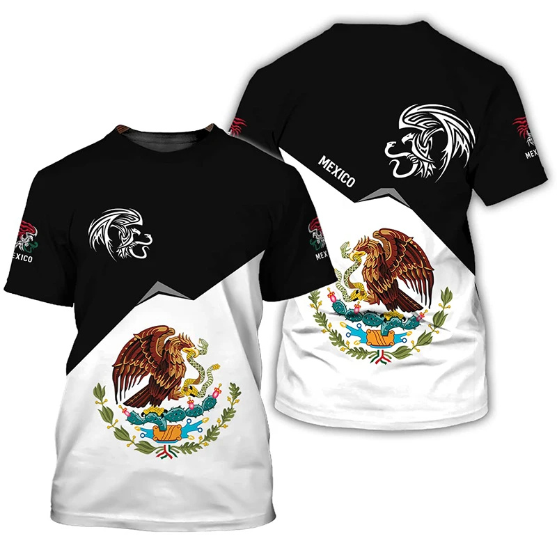 3D Printed Mexico Flag T-Shirt - Mens Fashion Mexico incelemesi ve fiyatı