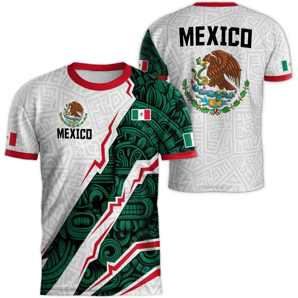 3D Printed Mexico Flag T-Shirt - Mens Fashion Mexico incelemesi ve fiyatı