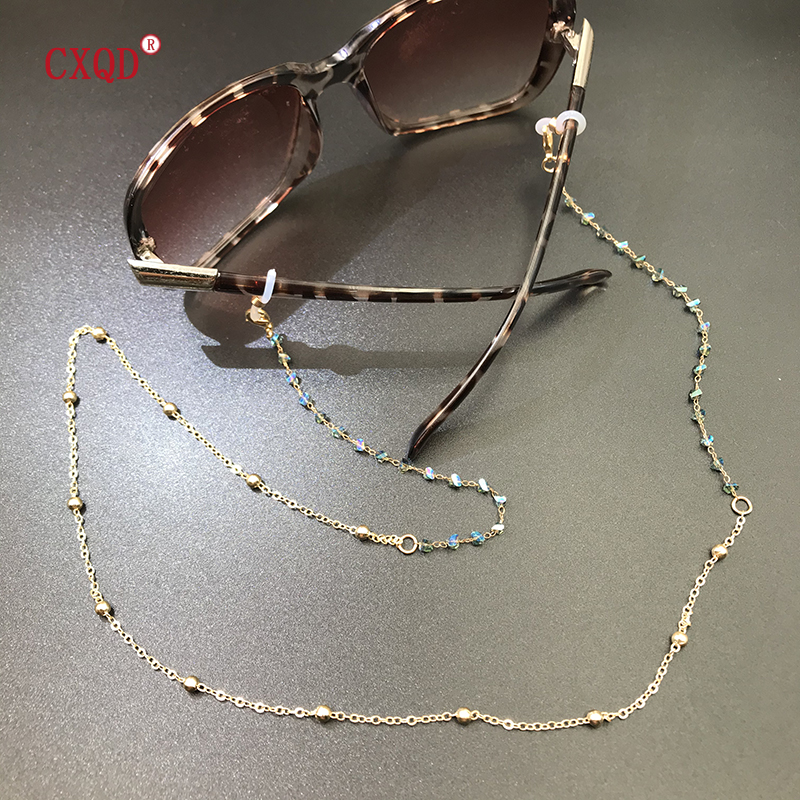 Colorful Triangular Glass Bead - Men'S Fashion Gold Chain incelemesi ve fiyatı