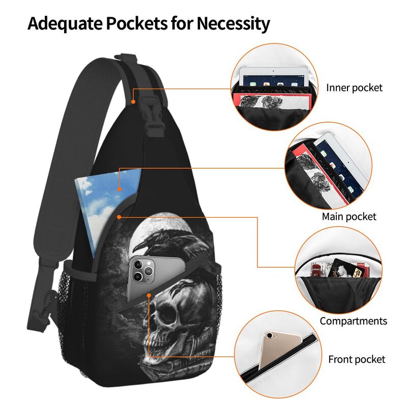 Crow The Skull Sling Crossbody - Fashion Harness Men incelemesi ve fiyatı