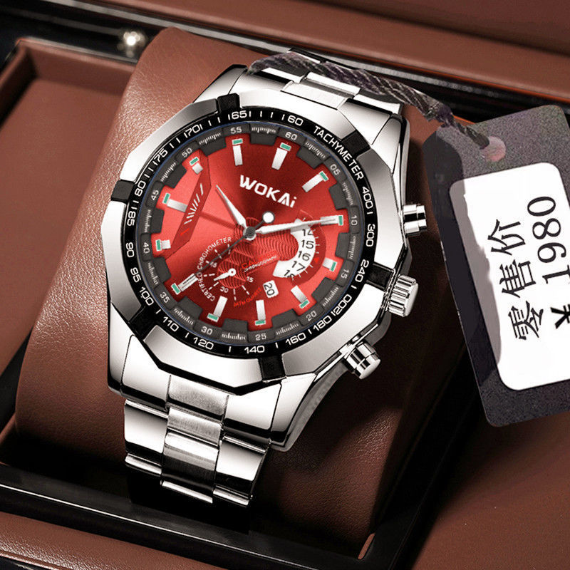 WOKAI Watch Men Red Sports Wat - Men'S Fashion Quartz Watch Wokai incelemesi ve fiyatı