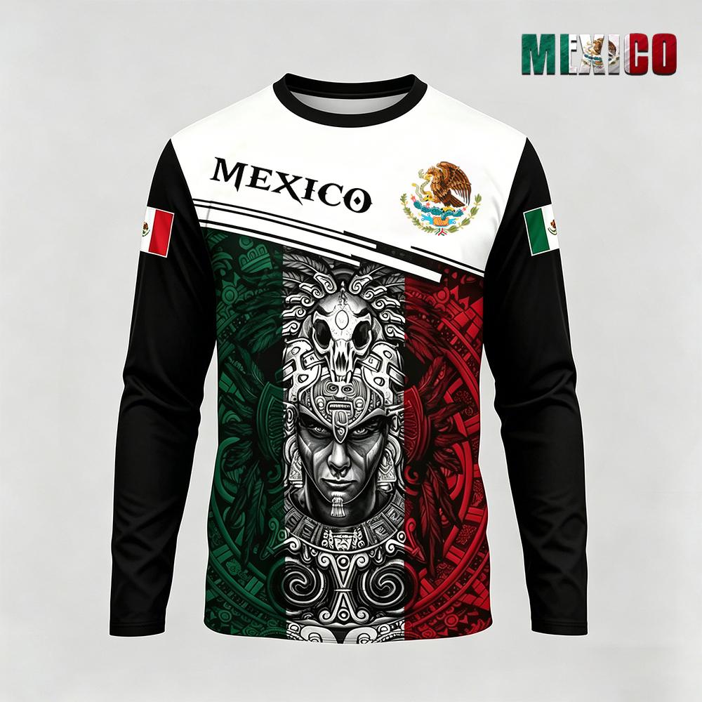Mexico Themed Printed Long Sle - Mens Fashion Mexico incelemesi ve fiyatı