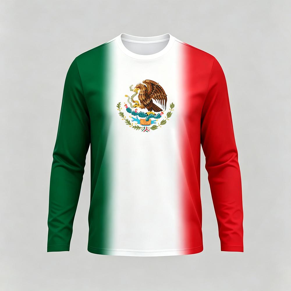 Mexico Themed Printed Long Sle - Mens Fashion Mexico incelemesi ve fiyatı